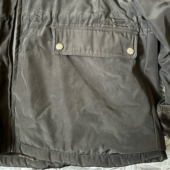 Marc New York Faux Fur Lined Coat, W/Hood, Zips Up & Has String to Adjust Waist - Picture 13 of 16